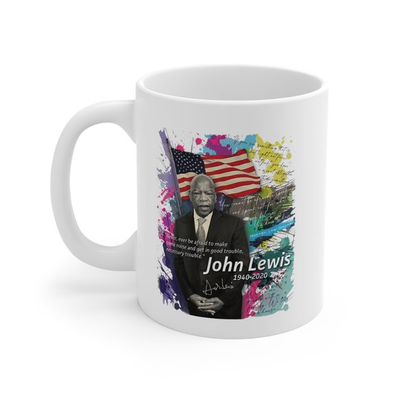 New John Lewis Black History Mug, Gift, American - Picture 2 of 3